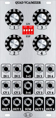 L-1 Quad VCA/Mixer - synthCube